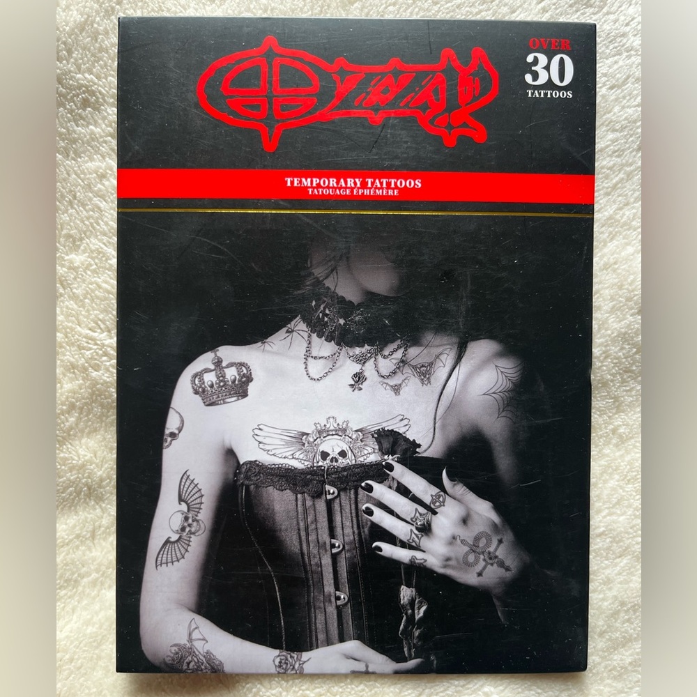 NWT. 🦇⚰️🖤OZZY OSBOURNE Temporary Tattoos Set of 30+ SOLD OUT ☠️⚡️